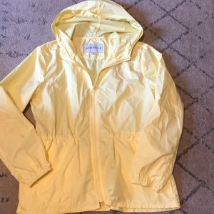 JCREW yellow lightweight rain jacket